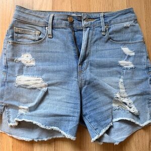Good American Distressed Light Blue Denim Women’s Shorts